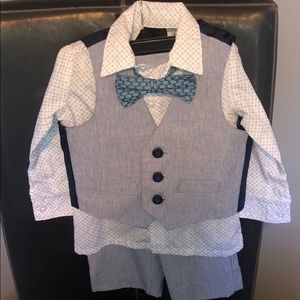 12 mo. Bow tie, Dress shirt, and Pant set